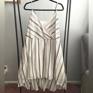 A New Day Black and White Striped Dress XXL